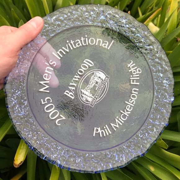 Fire and Light Recycled Glass Moonstone Plate - Picture 2 of 6